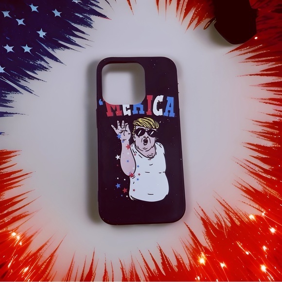 Unleash Your Patriotic Spirit:‎ iPhone 14 Pro Merica Trump Patriotic Trump Case - Picture 1 of 2